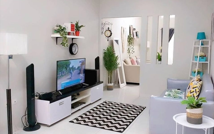 Desain ruang keluarga simpel minimalis